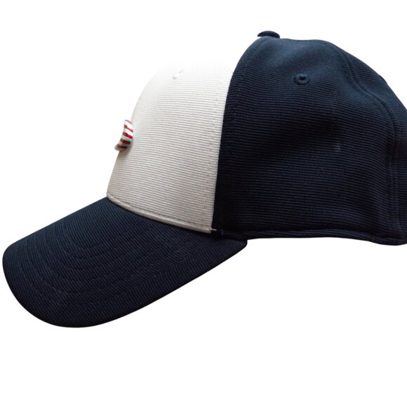 Never Worn Condition American Flag Plastic Logo Navy, White & Red Ball Cap - Picture 1 of 9